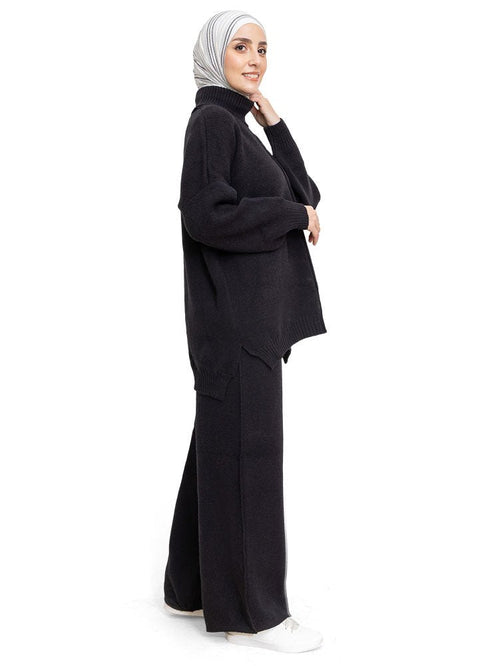 Black Knit Suit - Khotwh